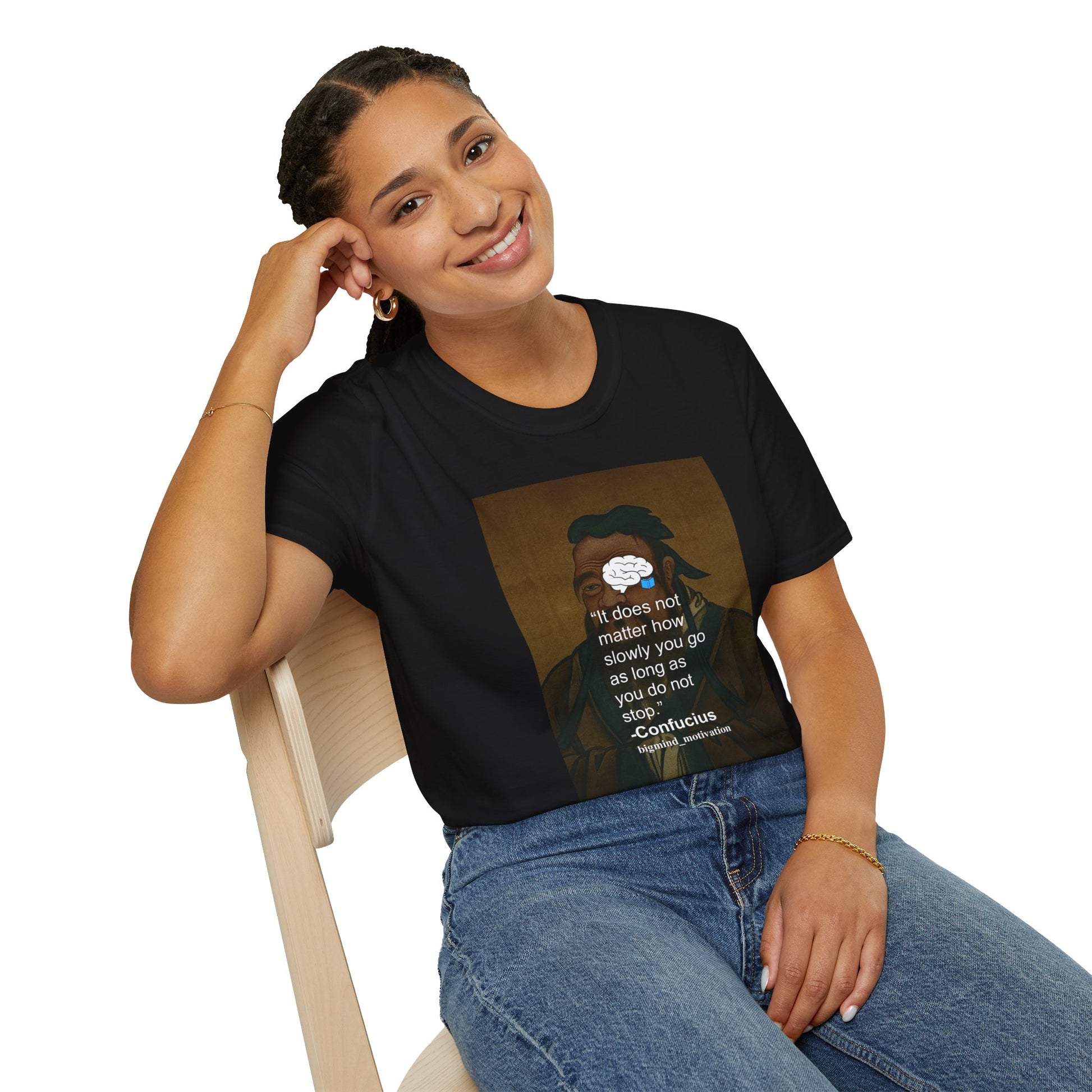 Inspirational Quote T-Shirt, Motivational Softstyle Tee, Gift for Students, Mindfulness Apparel, Casual Wisdom Shirt